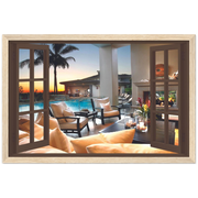 My Luxury Pool Magic Windows Framed Poster - Planet Wall Art