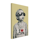 Boy Loves Life Pop Art Canvas Print - Planet Wall Art