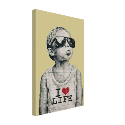 Boy Loves Life Pop Art Canvas Print - Planet Wall Art