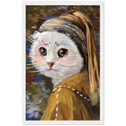 Monastery Cat Wooden Framed Poster