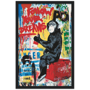 Graffiti Monkey Pop Art Framed Poster - Planet Wall Art