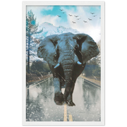 Mountain Elephant Framed Poster - Planet Wall Art