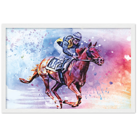 Watercolor Polo Framed Poster - Planet Wall Art