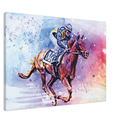 Watercolor Polo Canvas Print