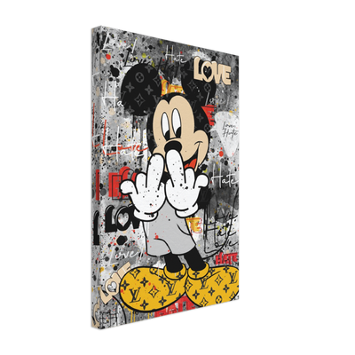 Mickey Punked Pop Art Canvas Print - Planet Wall Art