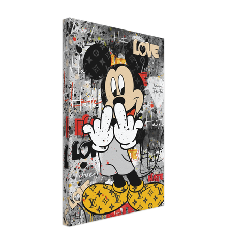 Mickey Punked Pop Art Canvas Print - Planet Wall Art