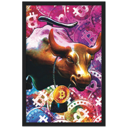 Bitcoin Bull Framed Poster - Planet Wall Art