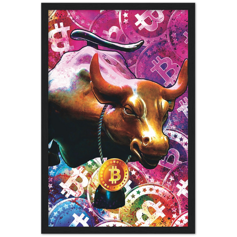 Bitcoin Bull Framed Poster - Planet Wall Art