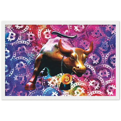 Bitcoin Bull Framed Poster - Planet Wall Art