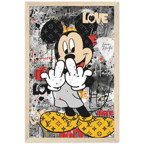 Mickey Punked Pop Art Framed Poster - Planet Wall Art