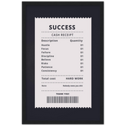 Invoice For Success Motivational Framed Poster - Planet Wall Art