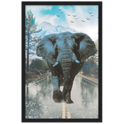 Mountain Elephant Framed Poster - Planet Wall Art