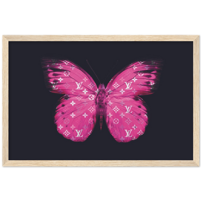 Pink Louis Moth Pop Art Framed Poster - Planet Wall Art