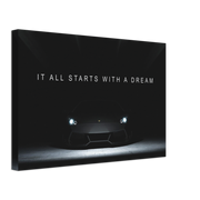 Dream Lambo Motivational Canvas Print - Planet Wall Art