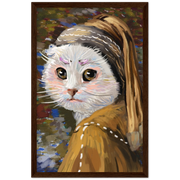 Monastery Cat Wooden Framed Poster