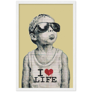 Boy Loves Life Pop Art Framed Poster - Planet Wall Art