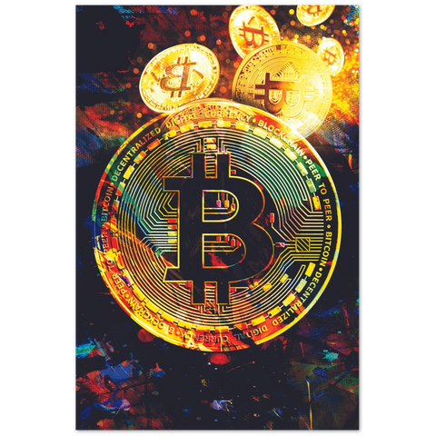 Holographic Bitcoin Premium Matte Paper Poster