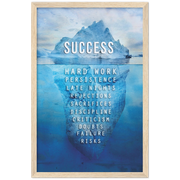 Success Iceberg Motivational Framed Poster - Planet Wall Art