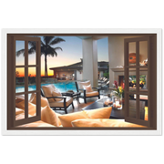 My Luxury Pool Magic Windows Framed Poster - Planet Wall Art