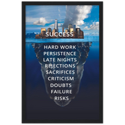 Success City Iceberg Motivational Framed Poster - Planet Wall Art