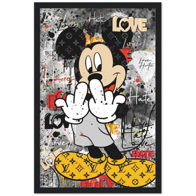 Mickey Punked Pop Art Framed Poster - Planet Wall Art