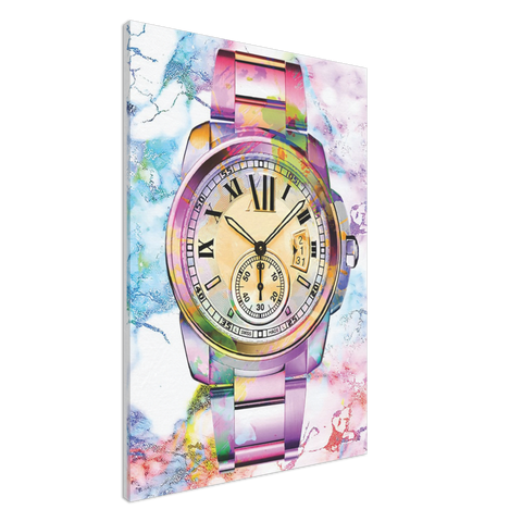 Watercolor Watch Canvas Print