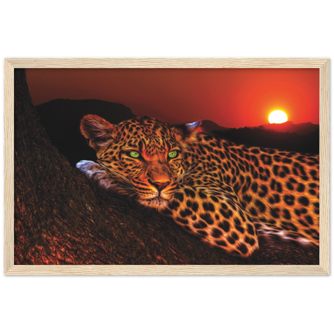 Lounging Leopard Framed Poster - Planet Wall Art