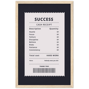 Invoice For Success Motivational Framed Poster - Planet Wall Art