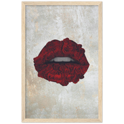 Red Rose Lips Pop Art Framed Poster - Planet Wall Art