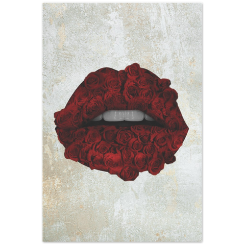 Red Rose Lips Premium Matte Paper Poster