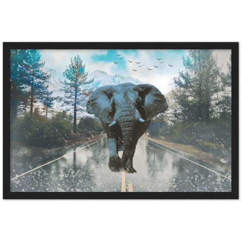 Mountain Elephant Framed Poster - Planet Wall Art