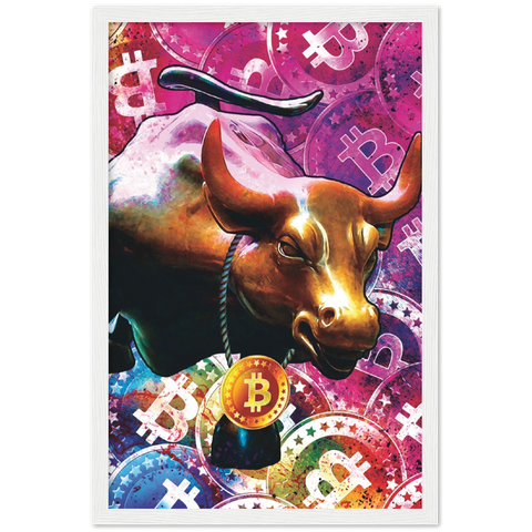 Bitcoin Bull Framed Poster - Planet Wall Art