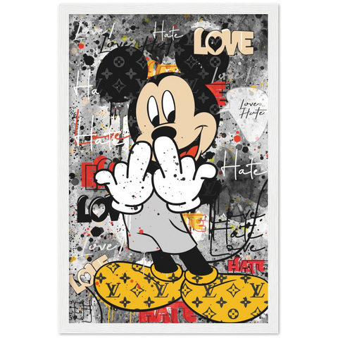 Mickey Punked Pop Art Framed Poster - Planet Wall Art