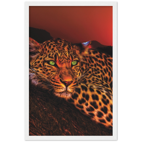 Lounging Leopard Framed Poster - Planet Wall Art