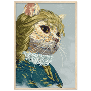 Elizabethan Cat Wooden Framed Poster