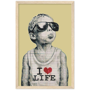 Boy Loves Life Pop Art Framed Poster - Planet Wall Art