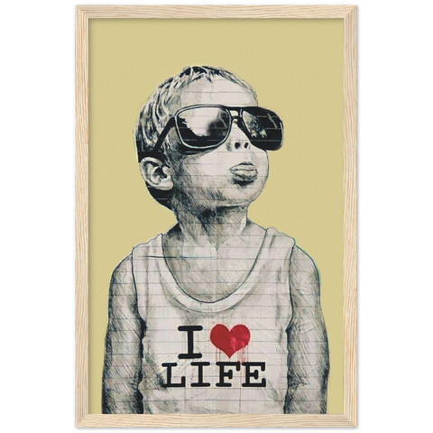 Boy Loves Life Pop Art Framed Poster - Planet Wall Art