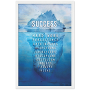 Success Iceberg Motivational Framed Poster - Planet Wall Art