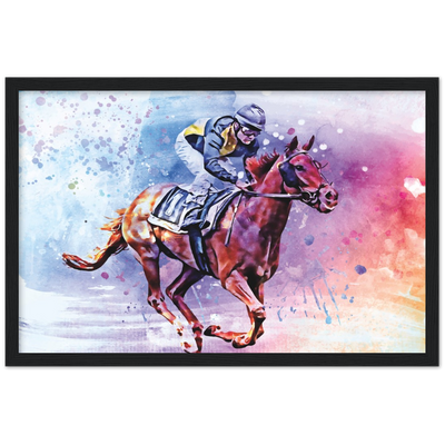Watercolor Polo Framed Poster - Planet Wall Art