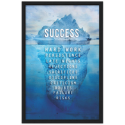 Success Iceberg Motivational Framed Poster - Planet Wall Art