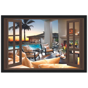 My Luxury Pool Magic Windows Framed Poster - Planet Wall Art