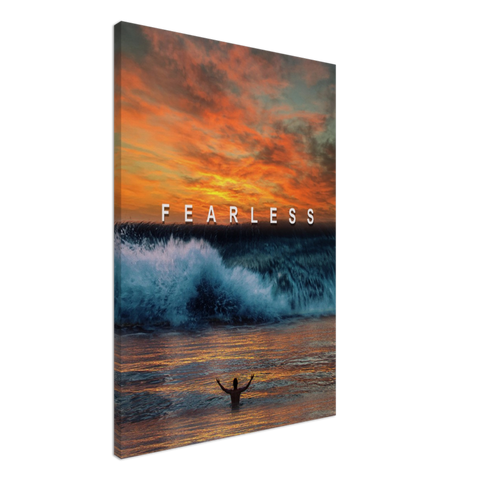 Fearless Swimmer Motivational Canvas Print