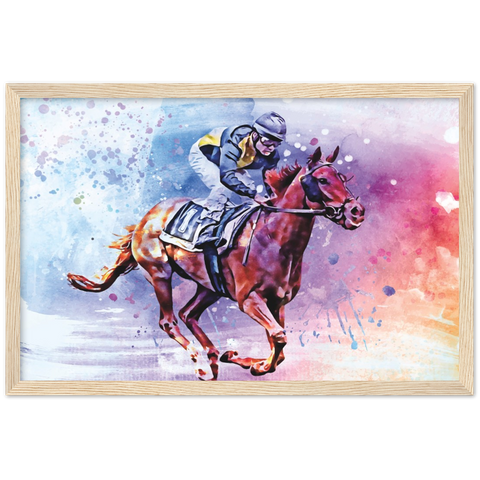 Watercolor Polo Framed Poster - Planet Wall Art