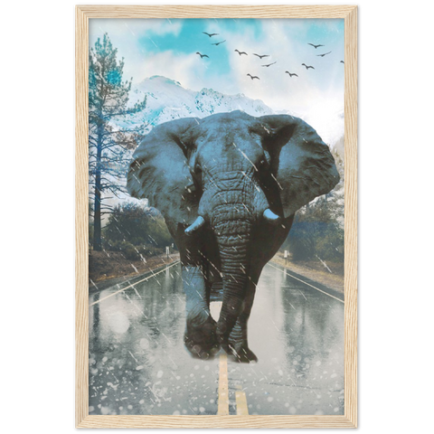 Mountain Elephant Framed Poster - Planet Wall Art