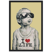 Boy Loves Life Pop Art Framed Poster - Planet Wall Art