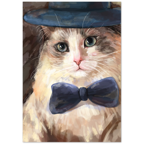 Bowtie Kitty Cat Premium Matte Paper Poster