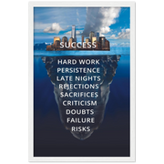 Success City Iceberg Motivational Framed Poster - Planet Wall Art