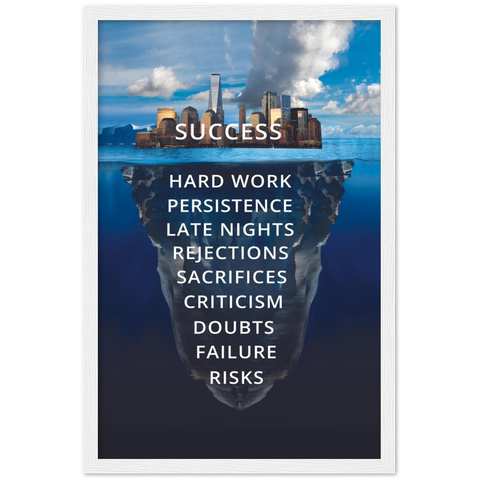 Success City Iceberg Motivational Framed Poster - Planet Wall Art