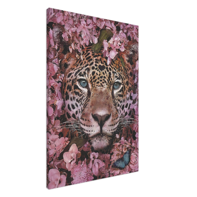 Blooming Leopard Canvas Print