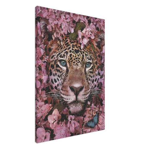 Blooming Leopard Canvas Print